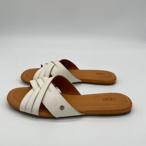 New UGG Womens Kenleigh Slide Sandals Leather Jasmine 1142711 Size 7